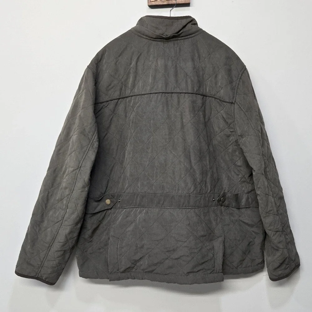 Mens XL Quilted Barn Chore Field Jacket Coat‎ Brown Equestrian Hunting Heritage